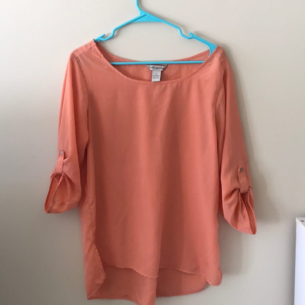Peach relaxed fit blouse